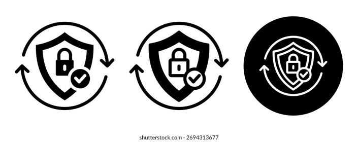 Security Update Icon Collection Glyph and Mixed Vector Illustration