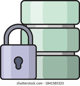 security vector colour line icon 