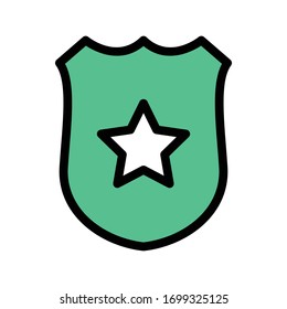 security vector flat color icon 