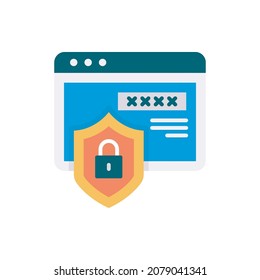 Security vector Flat Icon Design illustration. Web And Mobile Application Symbol on White background EPS 10 File