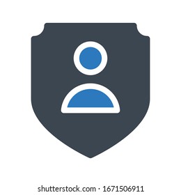 security vector glyph color icon 