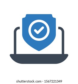 security vector glyph colour icon 