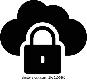 security vector glyph flat icon