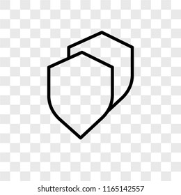 Security vector icon isolated on transparent background, Security logo concept