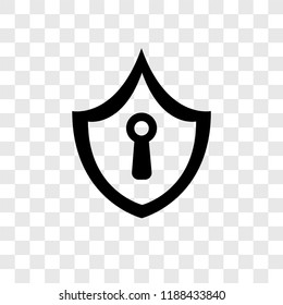 Security vector icon isolated on transparent background, Security transparency logo concept
