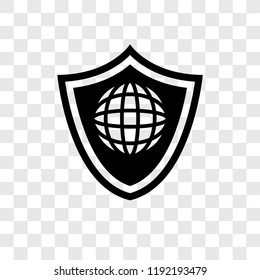 Security vector icon isolated on transparent background, Security transparency logo concept