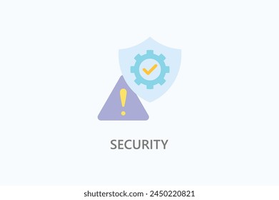 Ilustración de Vector de seguridad, ícono o símbolo de logotipo