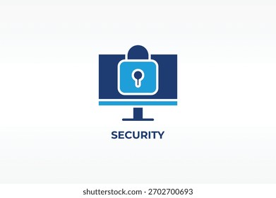 SECURITY vector, icon or logo sign isolated symbol illustration