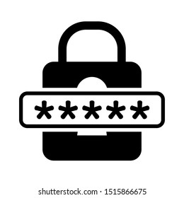 Security vector icon. password illustration symbol. access sign or logo.