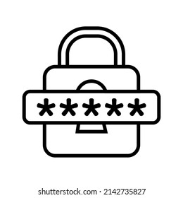 Security vector icon. password illustration symbol. access sign or logo.