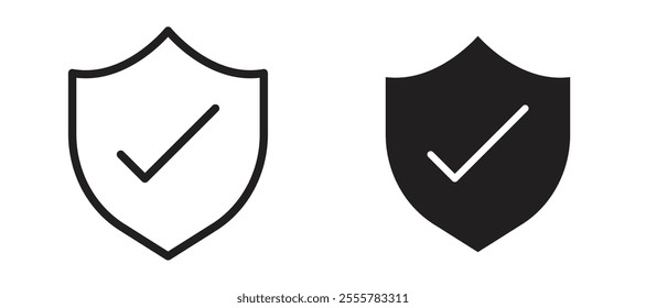 Security vector icon set in black color.