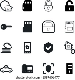 security vector icon set such as: heraldic, id, computing, cop, press, armor, save, access, defense, server, transportation, identification, modern, arms, vehicle, servers, door, mouse, flame, switch