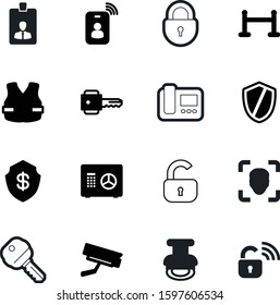 security vector icon set such as: financial, rubber, jacket, stamp, free, stamper, wifi, club, certified, defense, approval, name, scan, user, detection, cam, museum, singer, preserve, scanning