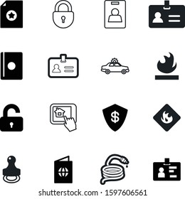 security vector icon set such as: certified, driverless, natural, tablet, elegant, information, password, autonomous, patrol, member, padlock, vehicle, communication, phone, home, man, online
