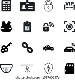 security vector icon set such as: visual, office, area, bolt, intelligent, help, head, entrance, hyperlink, jacket, storm, shower, watching, keypad, number, reataurant, theater, eco, siren, member