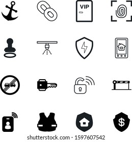 security vector icon set such as: vip, estate, touch, signs, car, secret, cafe, financial, overtaking, sharp, orange, approval, start, irrigation, singer, tablet, tag, unlock, driver, insurance