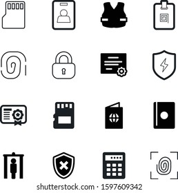 security vector icon set such as: terrorism, start, danger, cellular, swimming, phone, vest, company, ocean, padlock, set, rescue, money, water, tourist, wrong, template, orange, detectors, estate