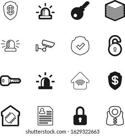 security vector icon set such as: watching, stamp, caution, life, clothing, server, swimming, crime, center, guarantee, area, icons, ship, person, frame, work, register, decoration, identity