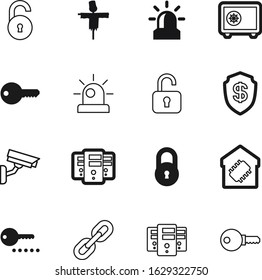 security vector icon set such as: badge, scarecrow, currency, shield, caution, video, hat, chain, harvest, hyperlink, stuffed, banking, halloween, treasure, beacon, flashing, farming, box, protect