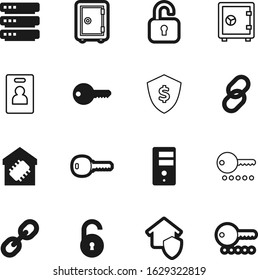 security vector icon set such as: user, plastic, icons, digital, insurance, access, defend, card, property, dollar, name, financial, currency, stamp, cash, application, identity, safeguard