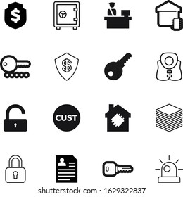 security vector icon set such as: steel, officer, siren, name, pool, perfect, water, deposit, modern, preserve, document, open, survival, emergency, ambulance, art, vest, swimming, person, cloud
