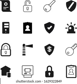 security vector icon set such as: stamp, label, blue, lighthouse, decorative, check, server, medical, sea, elegant, cloud, private, logo, coast, siren, wealth, guarantee, travel, marine, antique