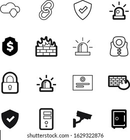 security vector icon set such as: ship, modern, checkmark, password, icons, caution, life, defense, certificate, image, button, estate, watching, lock, defend, hyperlink, deposit, cam, cctv, looking