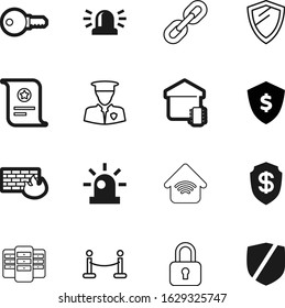 security vector icon set such as: entertainment, storage, rope, professional, art, person, gift, knowledge, chain, luxury, blank, computing, veteran, certificate, body, structure, center, wave