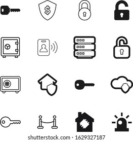 security vector icon set such as: person, server, siren, cyber, storage, real, luxury, communication, red, smart, silver, financial, fire, identification, connection, tag, danger, center, fence