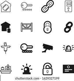 security vector icon set such as: farm, monitor, storage, wall, luggage, belt, scan, blank, server, connect, baggage, harvest, property, old, money, business, looking, inspection, suitcase
