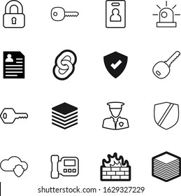 security vector icon set such as: encryption, icons, silver, equipment, linked, link, space, photo, green, round, uniform, body, device, cyber, plain, frame, monitoring, finance, tag, wall, military