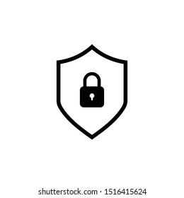 Security vector icon, shield, lock vector icon illustration