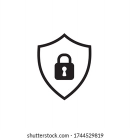 Security vector icon, shield, lock vector icon isolated illustration