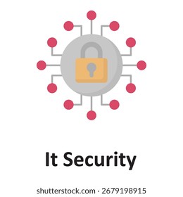 Ícone de vetor de segurança de ti que pode facilmente modificar ou editar

