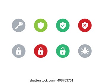 Security vector icons set