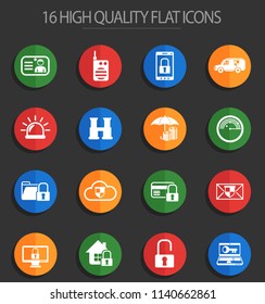 security vector icons for web and user interface design
