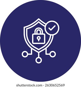 Línea de Vector de seguridad Circle Icon Design