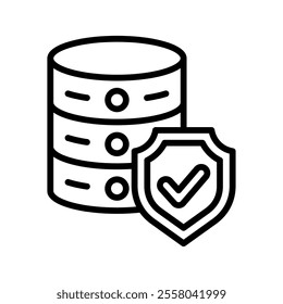 Security Vector Lineal Icon on white background.