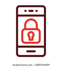 Security Vector Thick Line Two Color Icons For Personal And Commercial Use.
