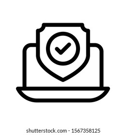 security vector thin line icon 