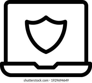 security vector thin line icon