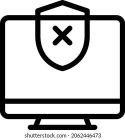 security vector thin line icon