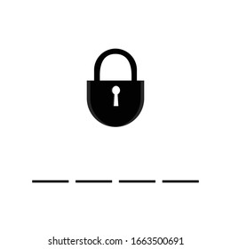 security vector web site icon, computer, program, button signs on password and input password