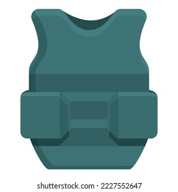 Security vest icon cartoon vector. Police bullet. Army armor