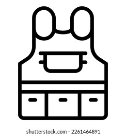 Security vest icon outline vector. Army proof. Swat armour