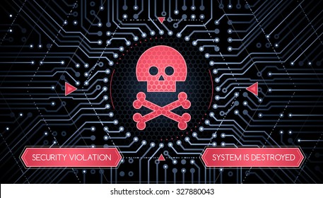 Security Violation - Infographical Concept. Graphic design on the theme of Cyber-Security Technology.