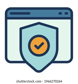 security vpn safe protection single isolated icon with filled line style