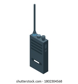 Security walkie talkie icon. Isometric of security walkie talkie vector icon for web design isolated on white background