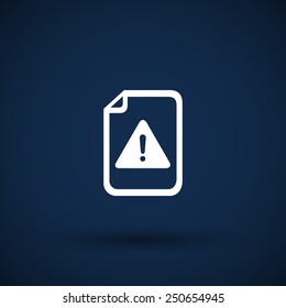 Security warning in browser icon alert application attention bug business