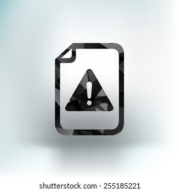 Security warning in browser icon alert application attention bug business